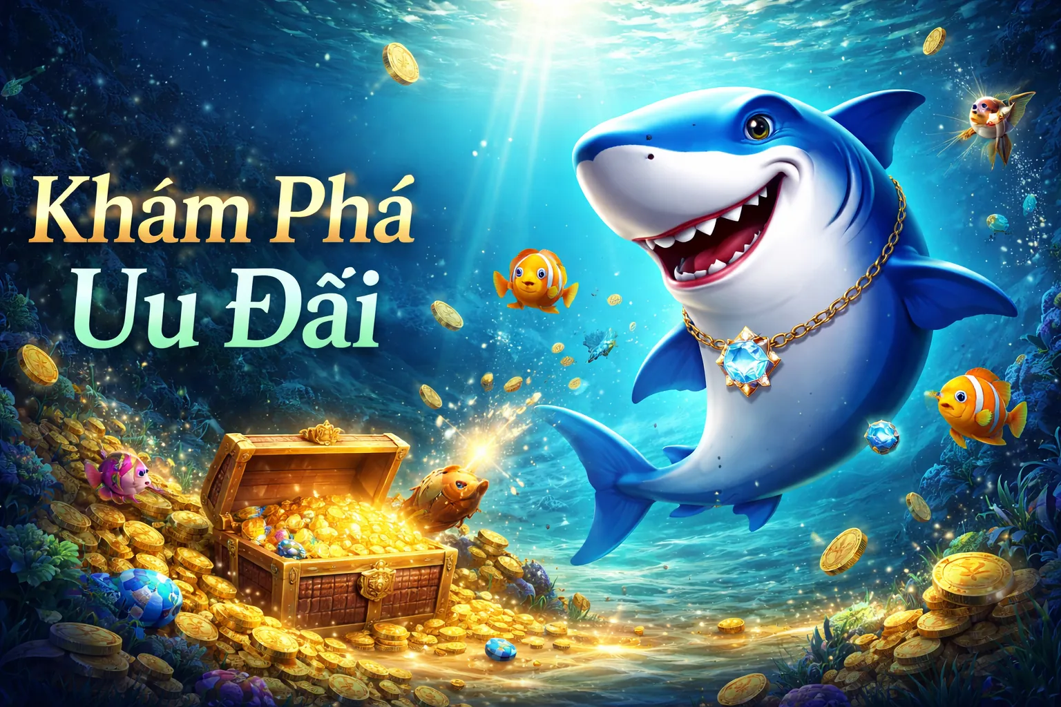 Giao diện game bắn cá jb88 app với nhiều loài cá